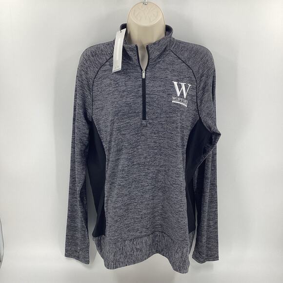 adidas Tops - Adidas Wofford Terriers Women’s 1/4 Zip Pullover Gray Black Size Large New 205